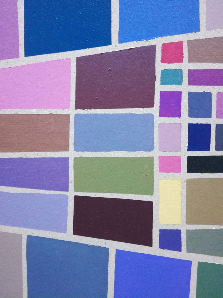 Original Abstract Geometric Painting by Nikos Lamprinos