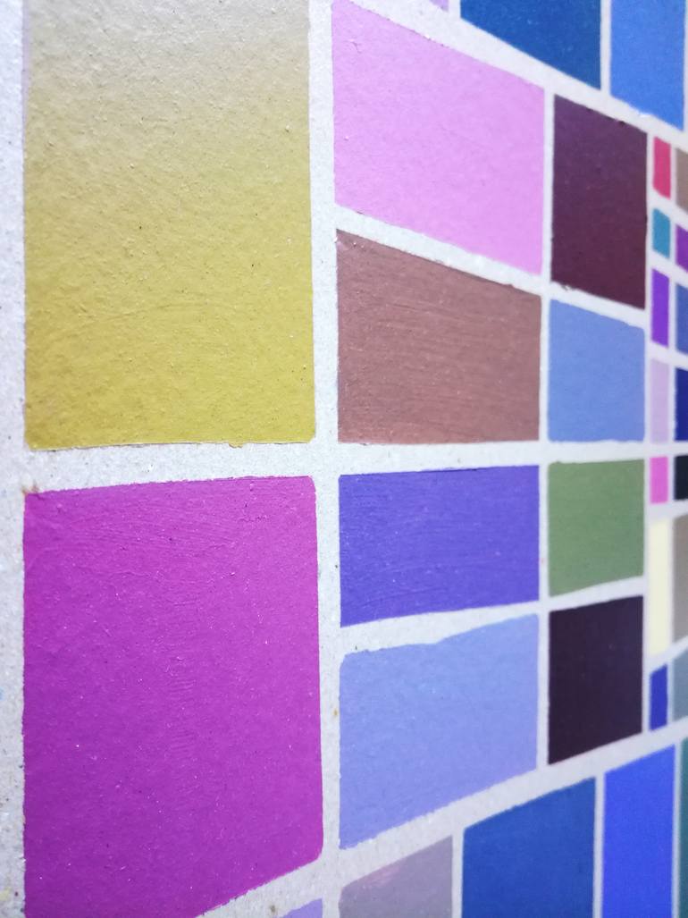 Original Abstract Geometric Painting by Nikos Lamprinos