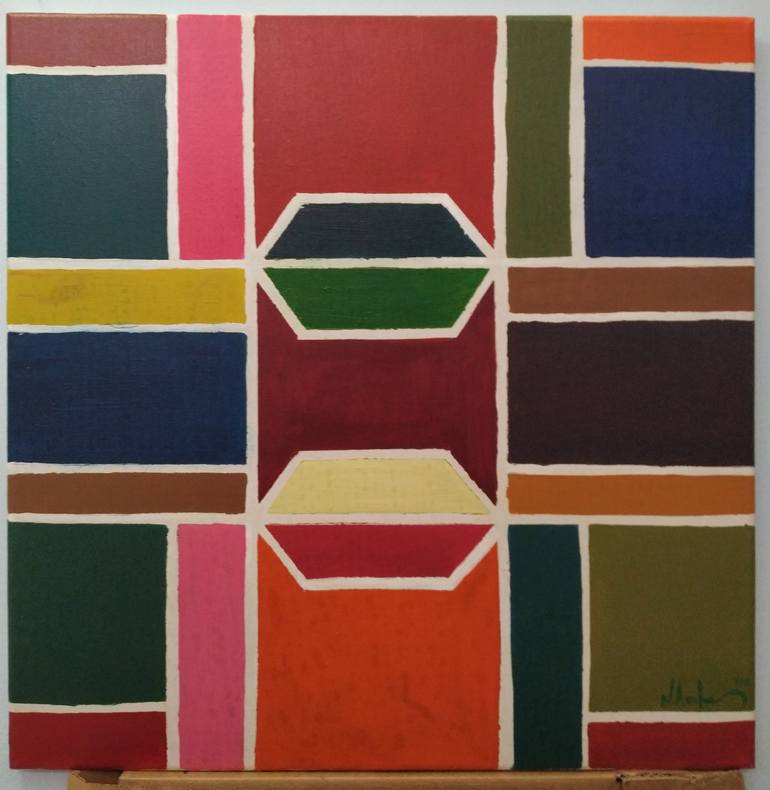 Original Geometric Painting by NIKOS LAMPRINOS