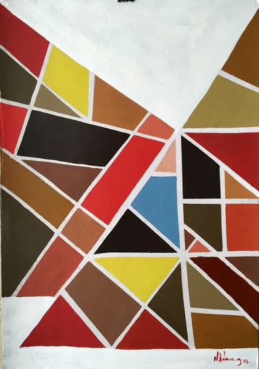 Print of Abstract Geometric Paintings by NIKOS LAMPRINOS