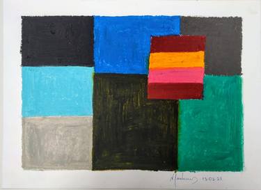 Original Fine Art Geometric Paintings by NIKOS LAMPRINOS