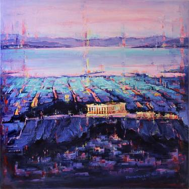 Original Expressionism Landscape Paintings by Tilemachos Kyriazatis