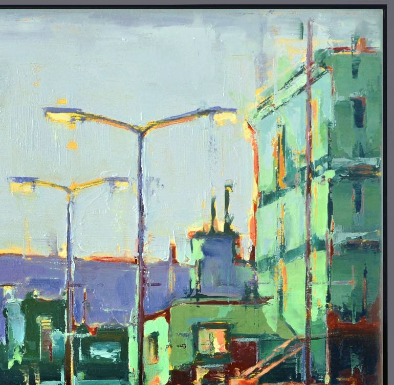 Original Expressionism Cities Painting by Tilemachos Kyriazatis