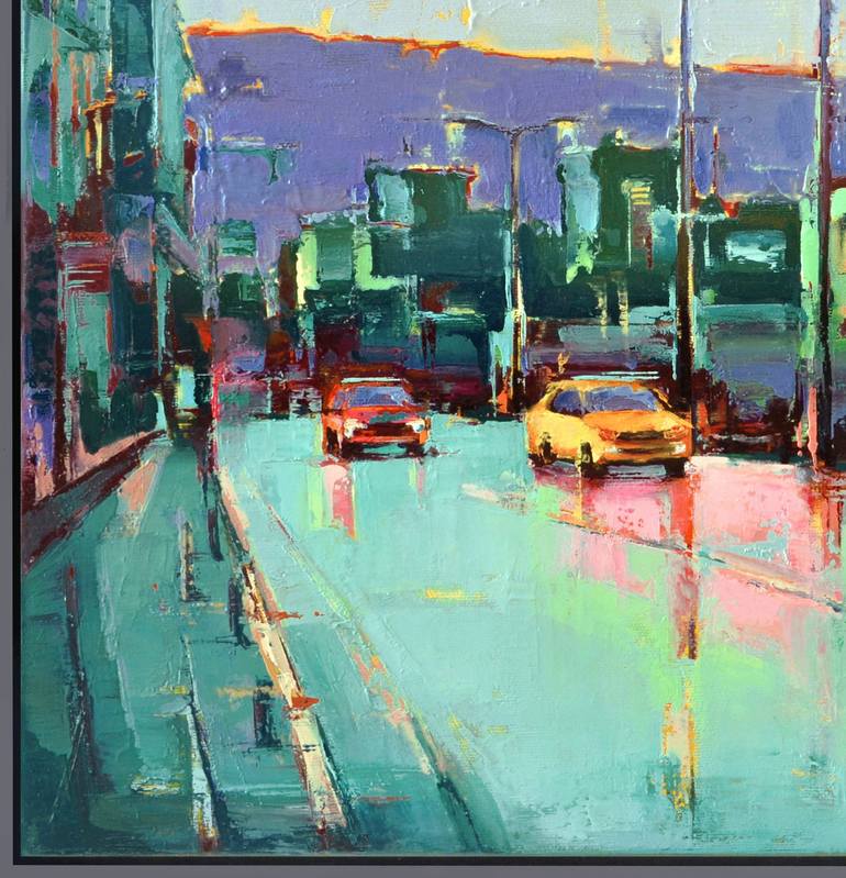 Original Expressionism Cities Painting by Tilemachos Kyriazatis