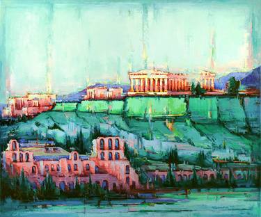 Saatchi Art Artist Tilemachos Kyriazatis; Paintings, “''Akropolis - Herodeion Athens''” #art