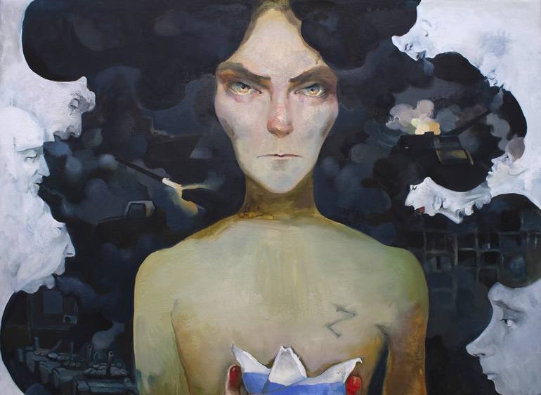 Original Contemporary Politics Painting by Anastasiia Grygorieva