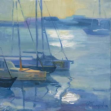 Print of Impressionism Boat Paintings by Anastasiia Grygorieva