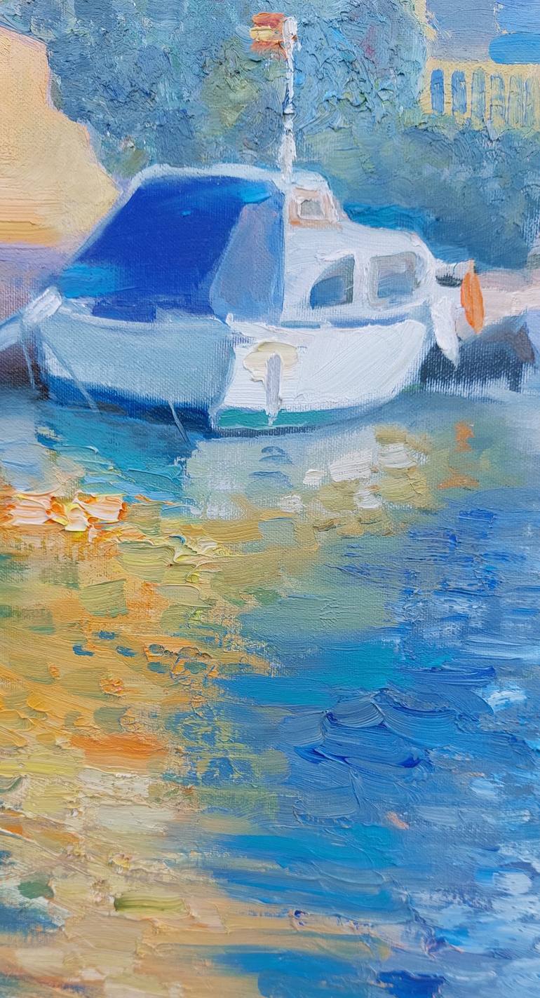 Original Boat Painting by Anastasiia Grygorieva