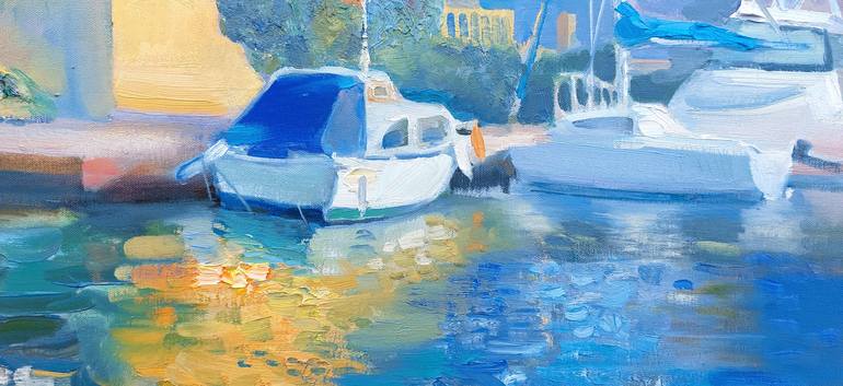 Original Boat Painting by Anastasiia Grygorieva