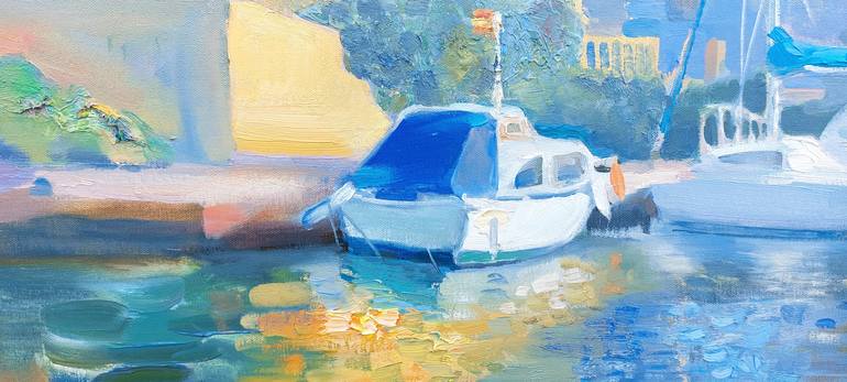 Original Boat Painting by Anastasiia Grygorieva