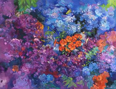 Original Expressionism Floral Painting by Anastasiia Grygorieva