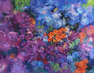 Original Expressionism Floral Paintings by Anastasiia Grygorieva