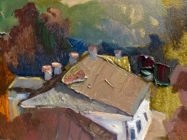 Original Documentary Architecture Painting by Anastasiia Grygorieva