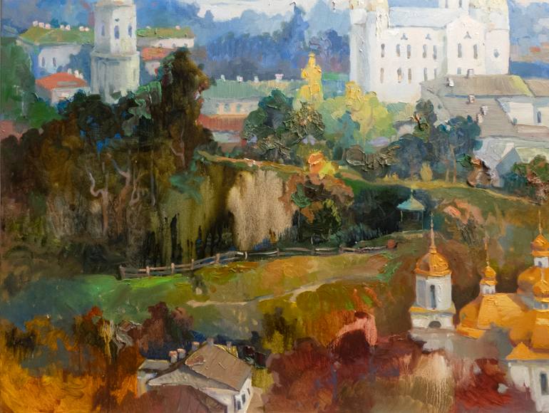 Original Documentary Architecture Painting by Anastasiia Grygorieva
