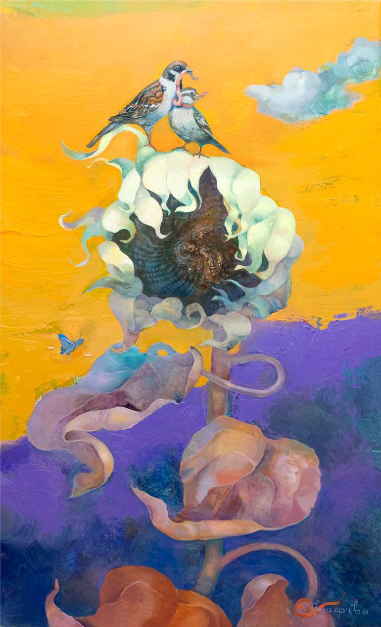 One for Two Painting by Anastasiia Grygorieva | Saatchi Art Lithuania