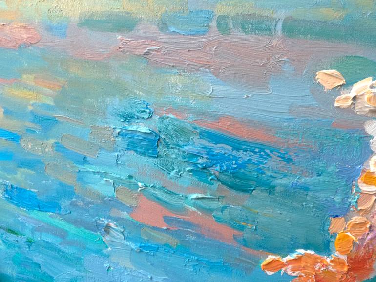 Original Abstract Expressionism Seascape Painting by Anastasiia Grygorieva