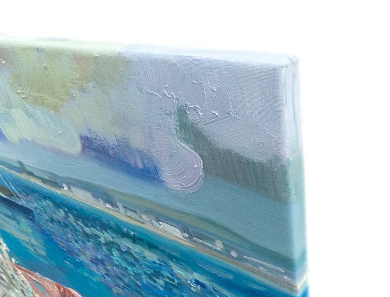 Original Expressionism Boat Painting by Anastasiia Grygorieva
