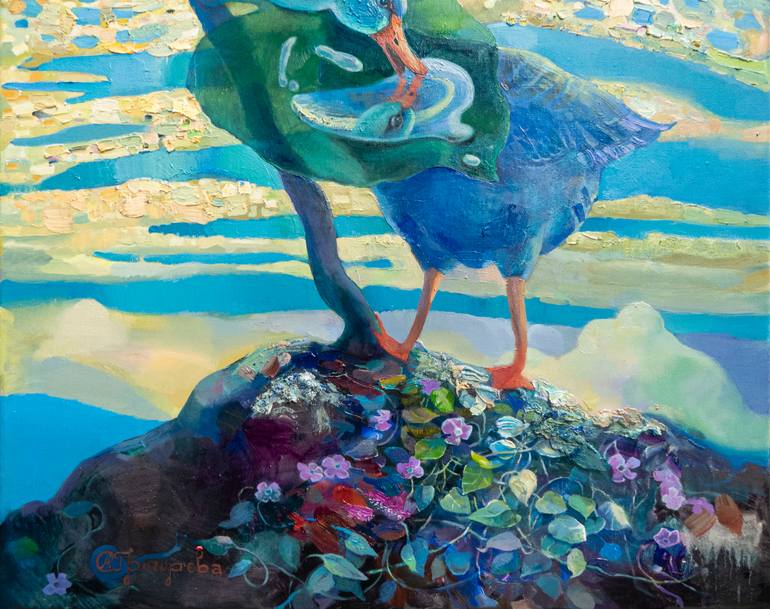 Original Impressionism Fantasy Painting by Anastasiia Grygorieva