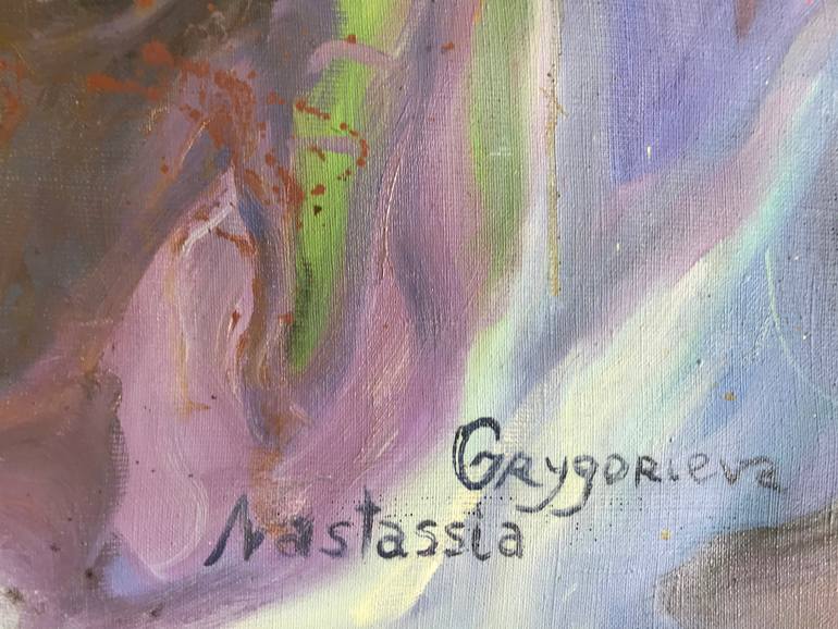 Original Abstract Expressionism Architecture Painting by Anastasiia Grygorieva