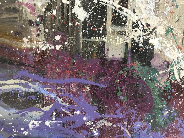 Original Abstract Expressionism Architecture Painting by Anastasiia Grygorieva