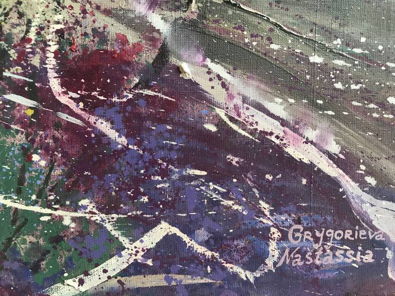 Original Abstract Expressionism Architecture Painting by Anastasiia Grygorieva
