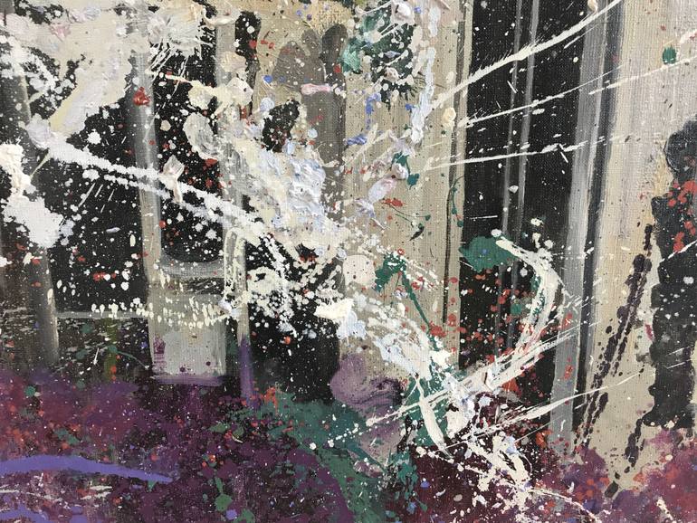 Original Abstract Expressionism Architecture Painting by Anastasiia Grygorieva