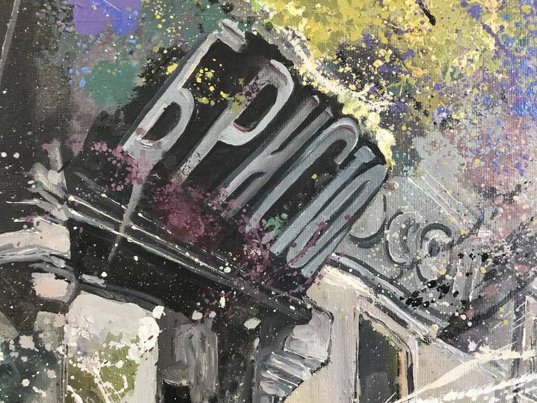 Original Abstract Expressionism Architecture Painting by Anastasiia Grygorieva