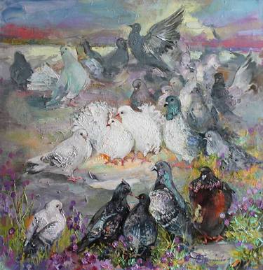 Print of Abstract Expressionism Animal Paintings by Anastasiia Grygorieva