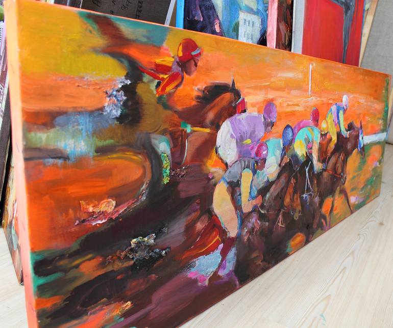 Original Expressionism Horse Painting by Anastasiia Grygorieva