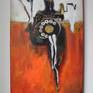 This picture is part of a series of "His Majesty the Phone and retro stuff."
Technique - oil on canvas.
The size – 100x45 cm.
Author's signature on the front side of the picture.