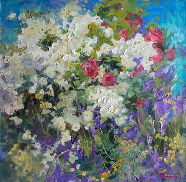 Print of Impressionism Floral Paintings by Anastasiia Grygorieva