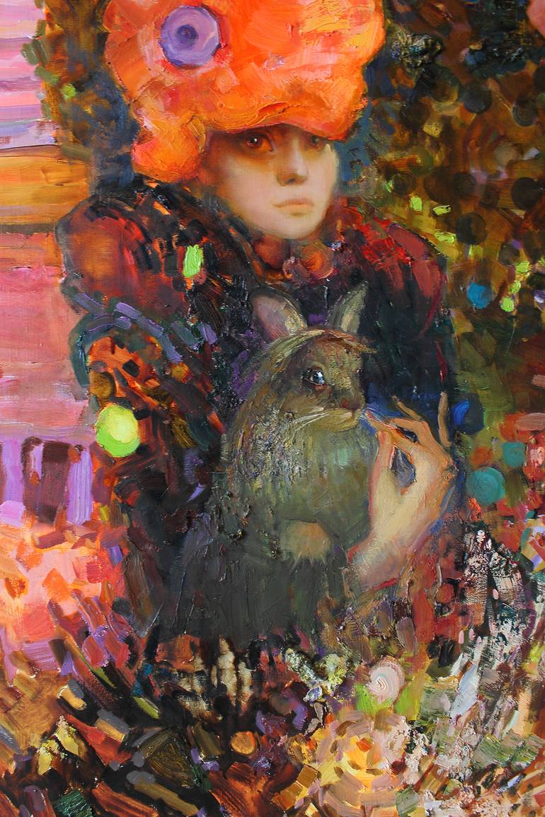 Original Abstract Expressionism Fantasy Painting by Anastasiia Grygorieva