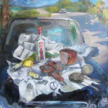 Print of Automobile Paintings by Anastasiia Grygorieva