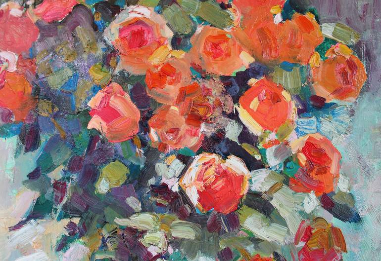 Original Impressionism Floral Painting by Anastasiia Grygorieva