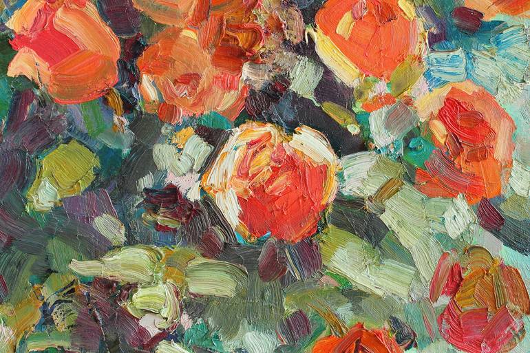 Original Impressionism Floral Painting by Anastasiia Grygorieva