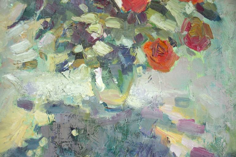 Original Impressionism Floral Painting by Anastasiia Grygorieva