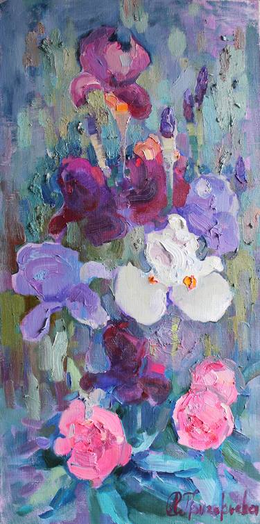 Original Modern Floral Paintings by Anastasiia Grygorieva