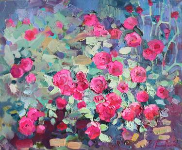 Original Abstract Expressionism Floral Paintings by Anastasiia Grygorieva