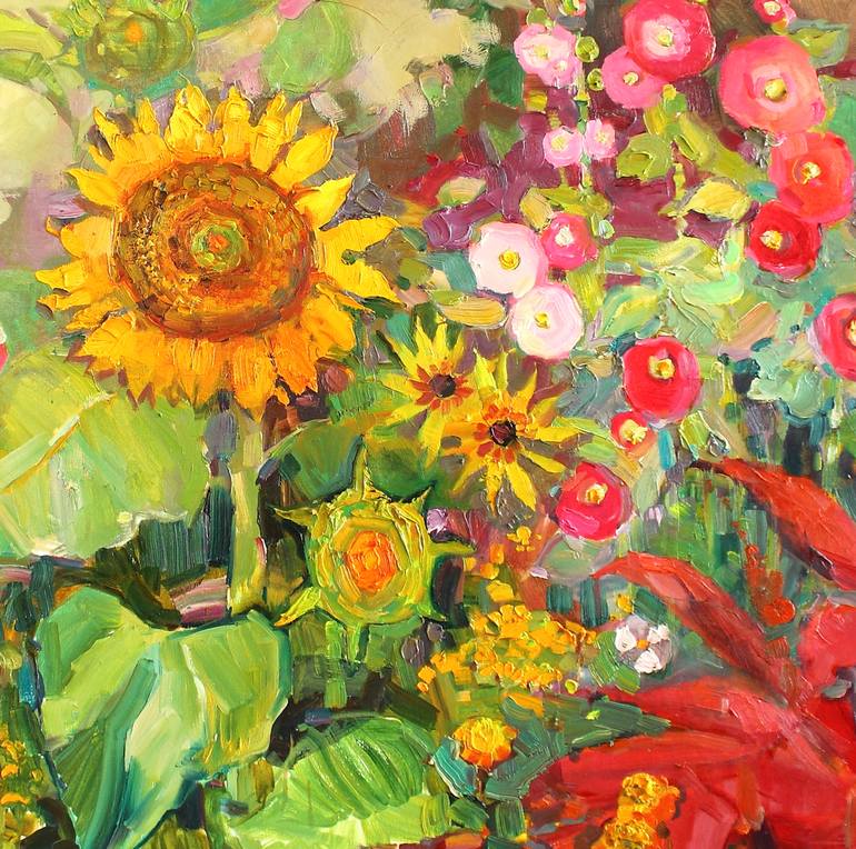 Original Expressionism Floral Painting by Anastasiia Grygorieva
