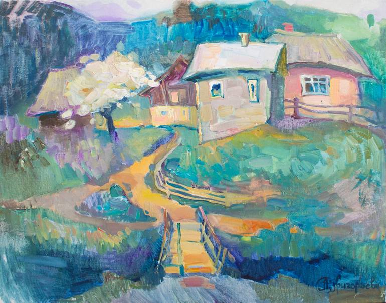 Print of Impressionism Landscape Paintings by Anastasiia Grygorieva