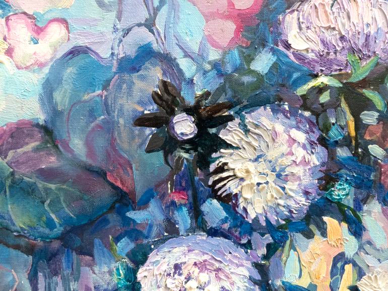 Original Abstract Expressionism Floral Painting by Anastasiia Grygorieva
