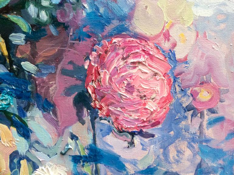 Original Abstract Expressionism Floral Painting by Anastasiia Grygorieva