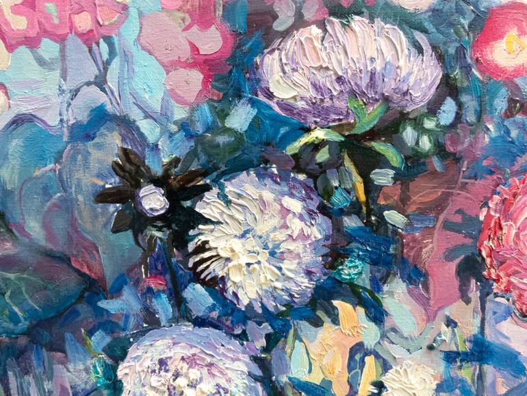 Original Abstract Expressionism Floral Painting by Anastasiia Grygorieva