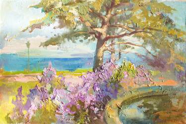 Print of Impressionism Seascape Paintings by Anastasiia Grygorieva