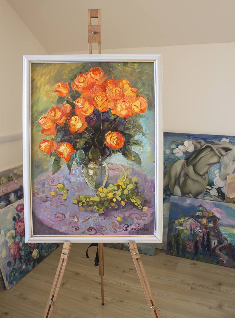 Original Realism Floral Painting by Anastasiia Grygorieva