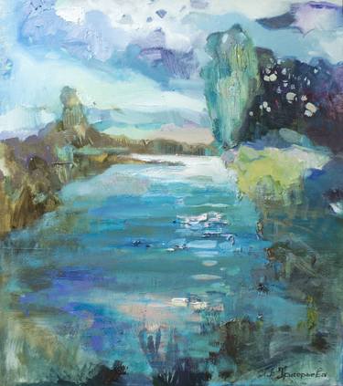 Print of Impressionism Landscape Paintings by Anastasiia Grygorieva