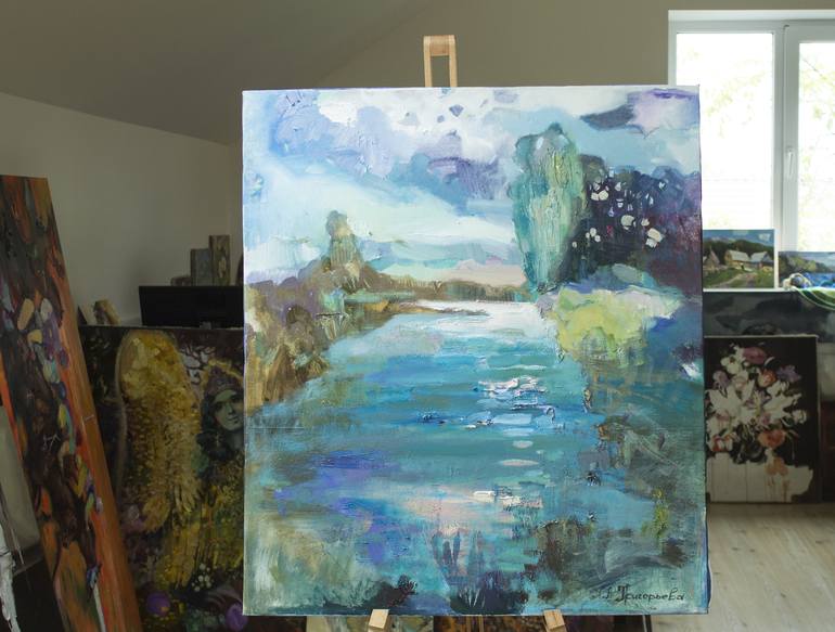 Original Impressionism Landscape Painting by Anastasiia Grygorieva