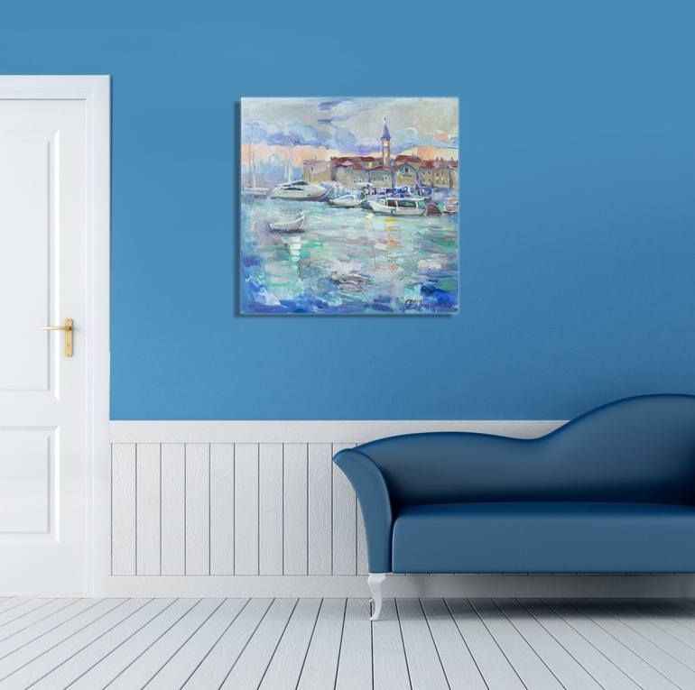 Original Expressionism Seascape Painting by Anastasiia Grygorieva