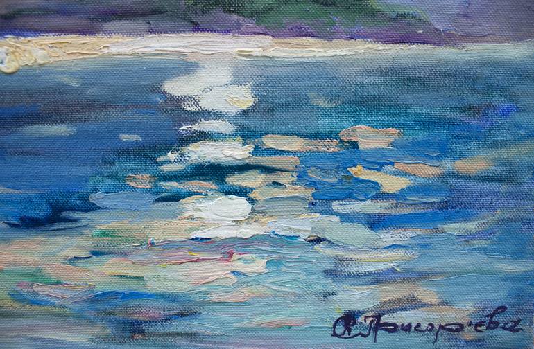 Original Impressionism Seascape Painting by Anastasiia Grygorieva