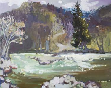 Original Expressionism Landscape Paintings by Anastasiia Grygorieva